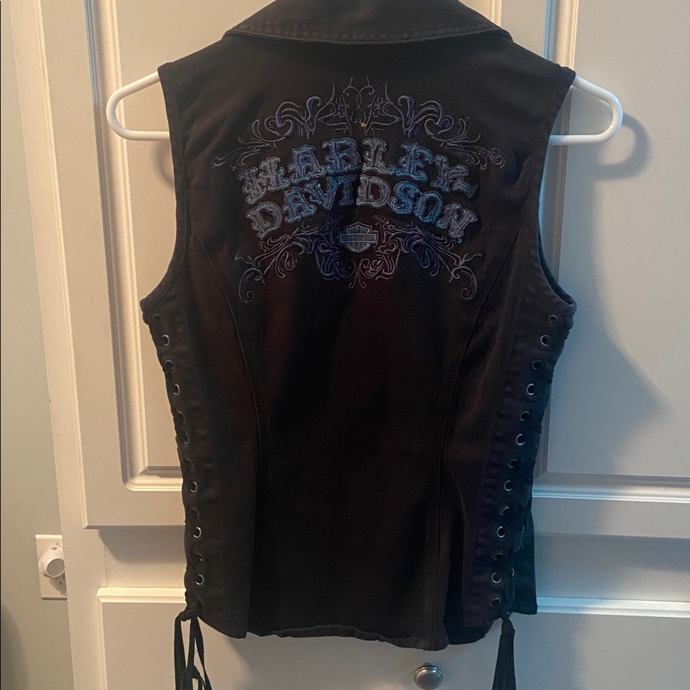 Harley-Davidson Black Embroidered Collar Shirt - Picture 5 of 6